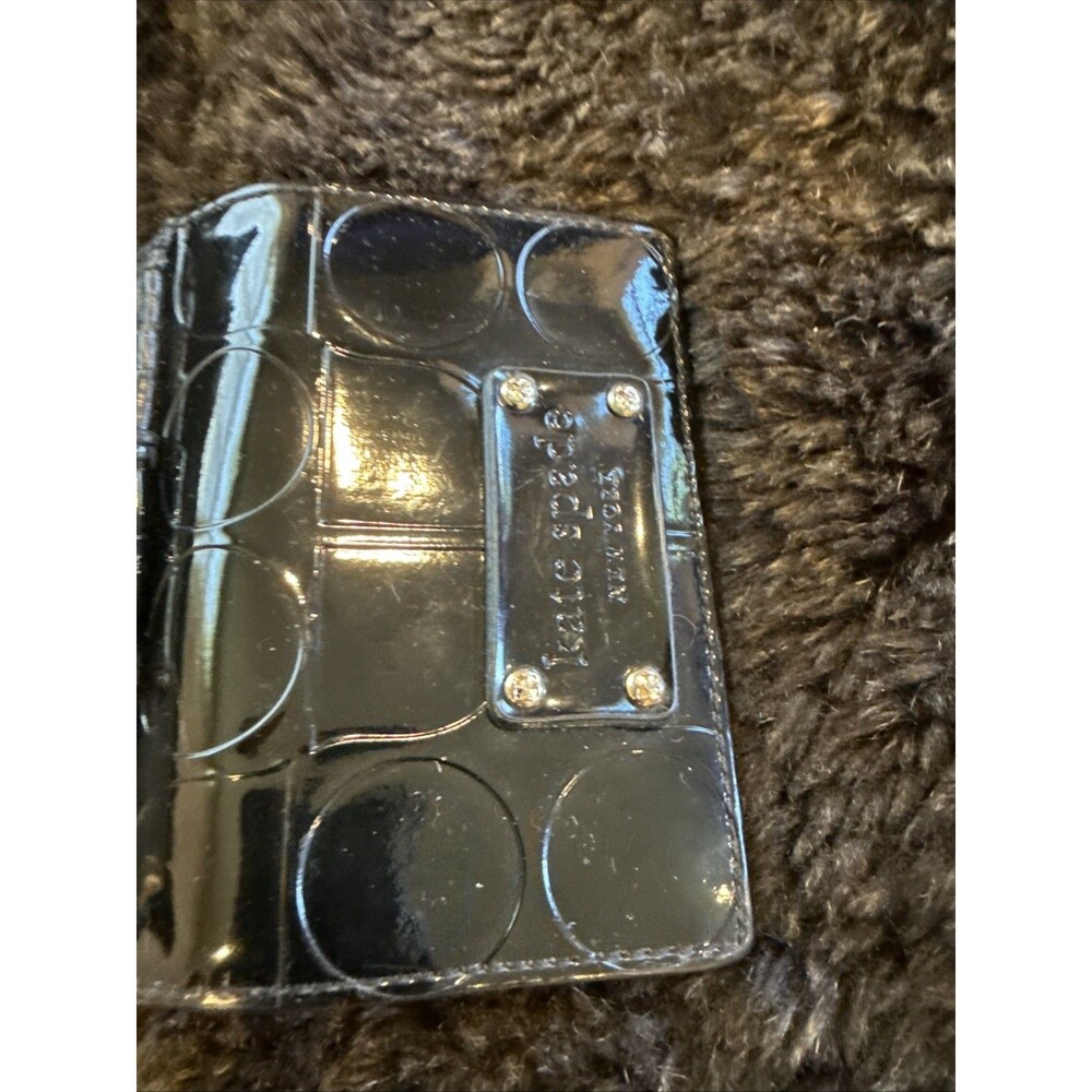 Kate Spade New York Black Patent Leather Credit Card Wallet
